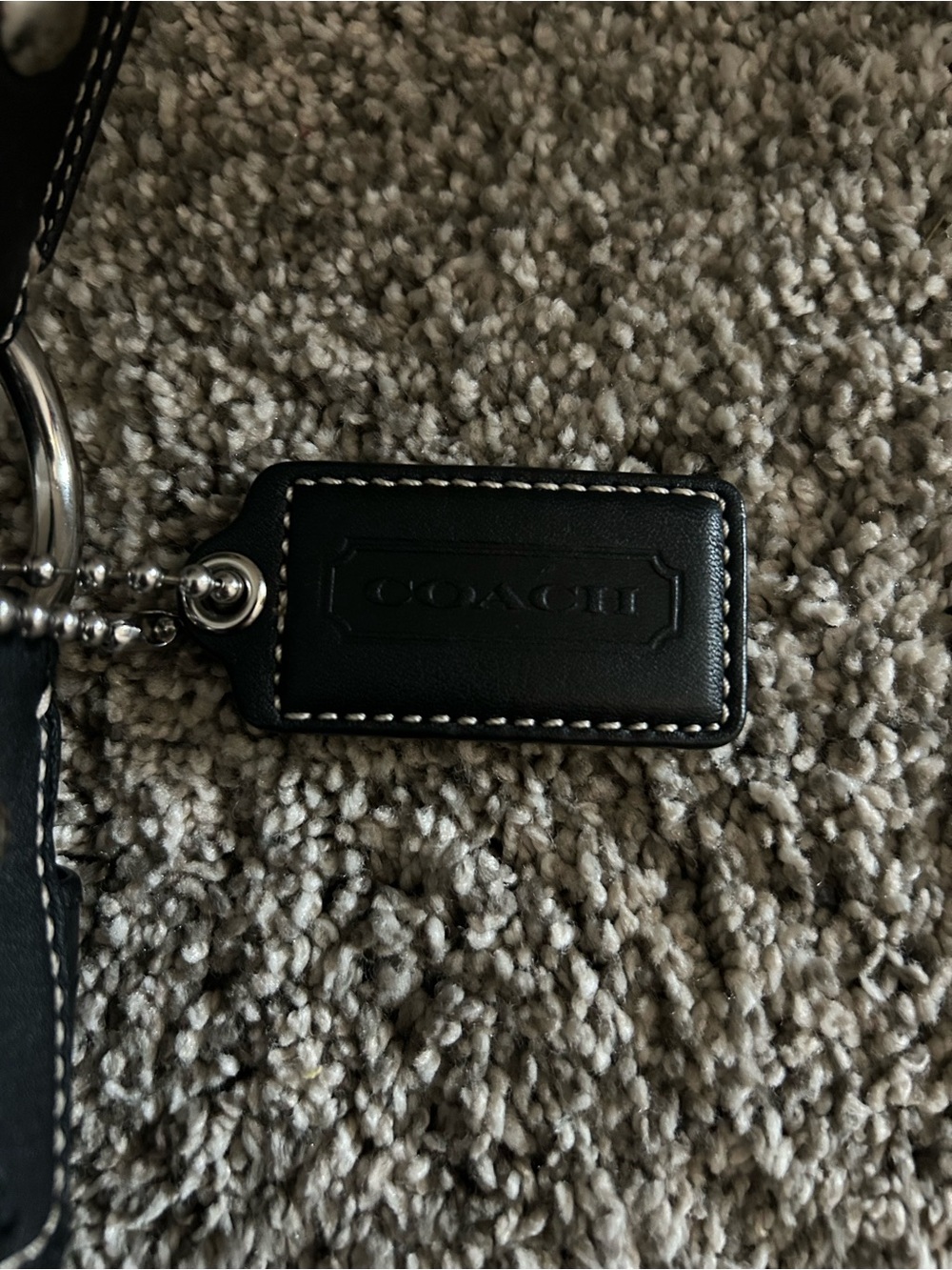 Black Shoulder Bag with Silver Buckle - Picture 6 of 9
